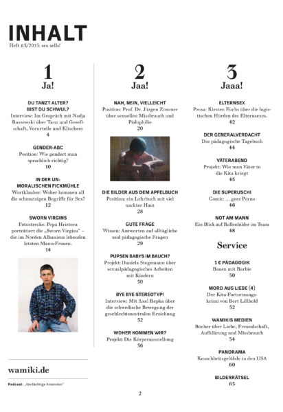 wamiki #3/2015 Inhaltsverzeichnis