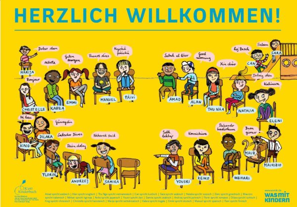 Plakat Herzlich Willkommen