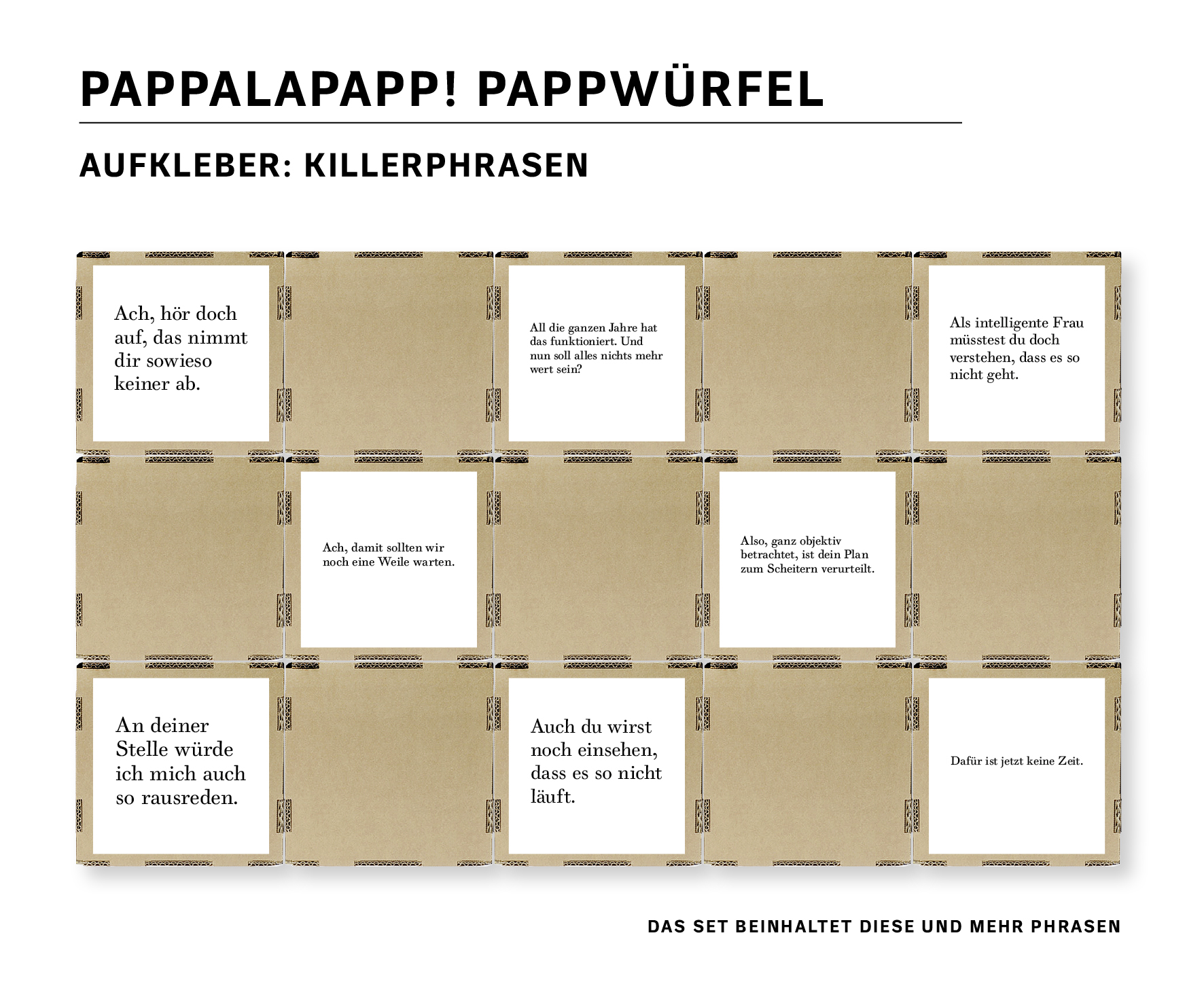 Extra: Aufkleber Killerphrasen Extra: Aufkleber Killerphrasen