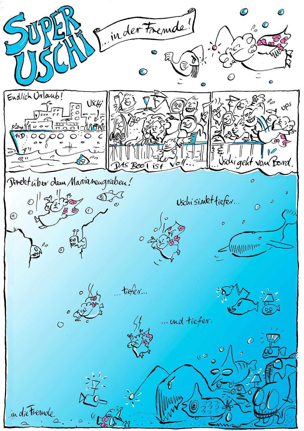 Super Uschi in der Fremde