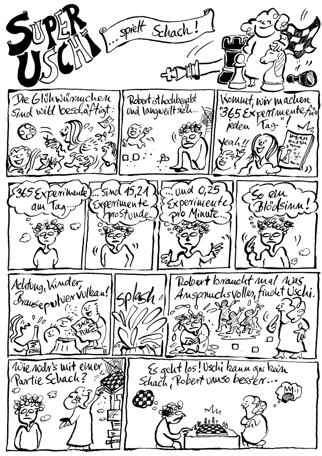 Super Uschi spielt Schach