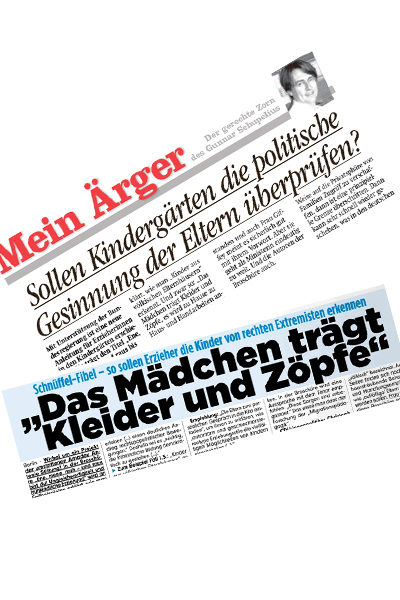 Zwei Zeitungen voller Grollartikel