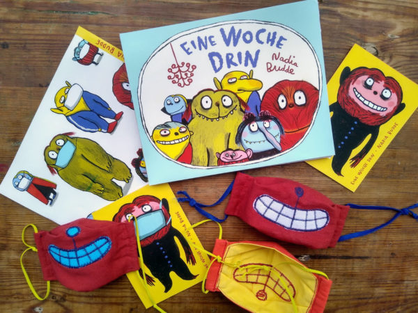 Eine Woche drin- Pappbuch und Masken von Nadia Budde